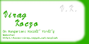 virag koczo business card